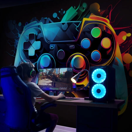 Αυτοκόλλητη Ταπετσαρία τοίχου GAMEPAD 1 - Εφηβικές Ταπετσαρίες