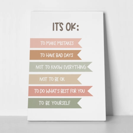 Πινακας σε καμβά ITS OK - Παιδικοι και set Sticky 1