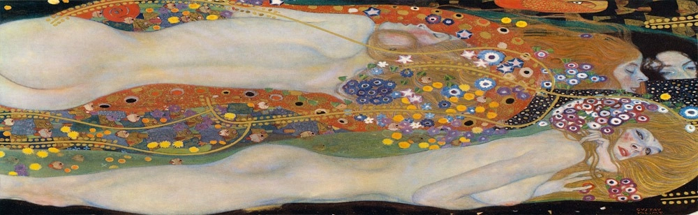 Πίνακας σε καμβά KLIMT-WATER SERPENTS II