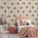 Αυτοκόλλητη Ταπετσαρία τοίχου LEOPARD PATTERN HEARTS
