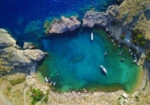 Πινακας σε καμβά LINDOS BEACH RHODES