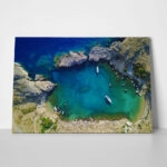 Πινακας σε καμβά LINDOS BEACH RHODES