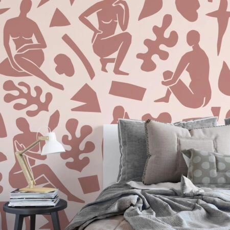 Αυτοκόλλητη Ταπετσαρία τοίχου MATISSE FIGURES TERRACOTTA - Ταπετσαρίες Sticky 1