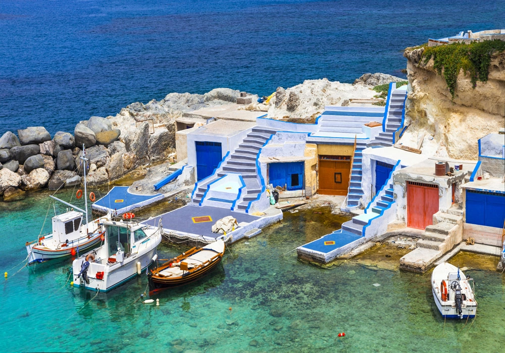 Πινακας σε καμβά MILOS FISHING BOATS