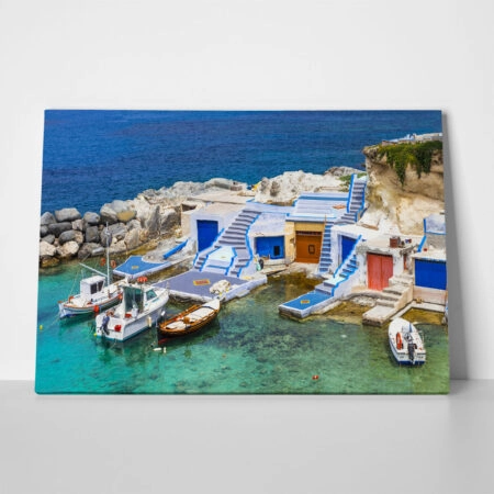 Πινακας σε καμβά MILOS FISHING BOATS
