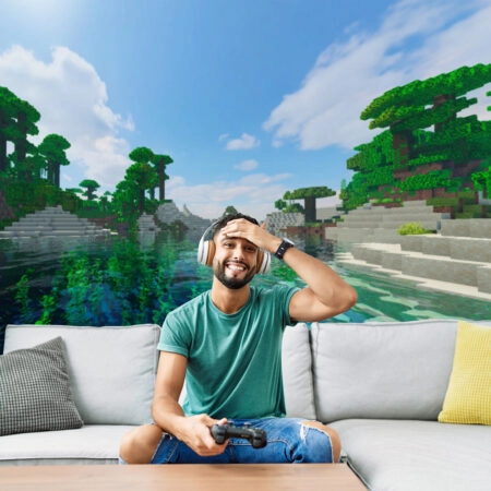 Αυτοκόλλητη Ταπετσαρία τοίχου MINECRAFTLAND 1