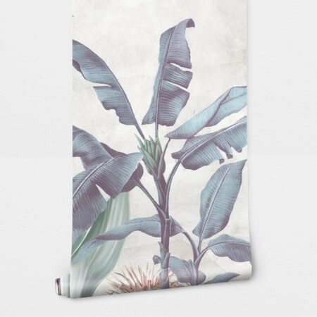 Αυτοκόλλητη Ταπετσαρία τοίχου PASTEL BANANA LEAVES - Tropical Sticky 1