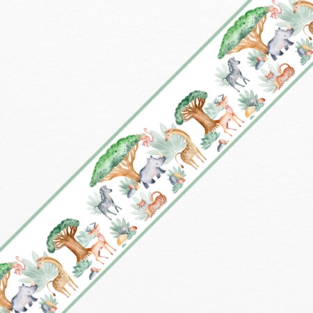 Μπορντούρα τοίχου WATERCOLOR AFRICAN ANIMALS - Παιδικες μπορντουρες Sticky 1