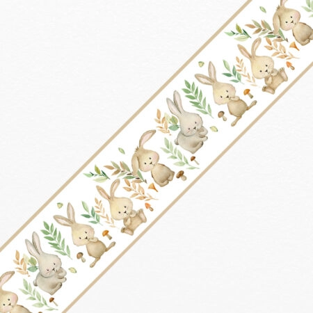 Μπορντούρα τοίχου WATERCOLOR CUTE BUNNIES - Παιδικες μπορντουρες Sticky 1