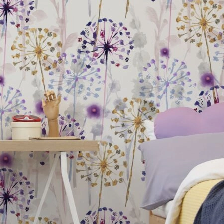 Αυτοκόλλητη Ταπετσαρία τοίχου WATERCOLOR FLORAL PATTERN - Floral - Λουλουδια Sticky 1