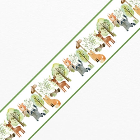 Μπορντούρα τοίχου WATERCOLOR FOREST ANIMALS 2 - Παιδικες μπορντουρες Sticky 1