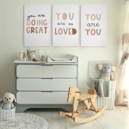 Σετ Τριπτυχος Πινακας σε καμβά YOU ARE QUOTES