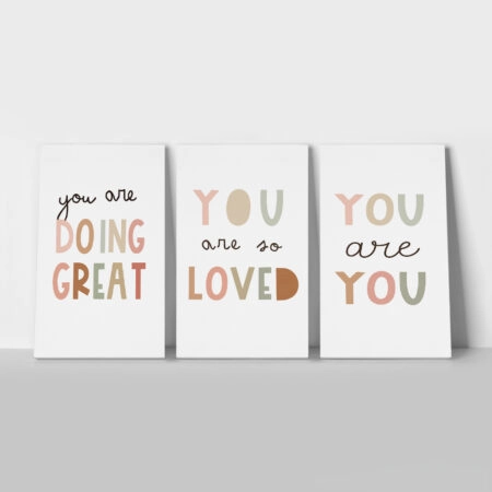 Σετ Τριπτυχος Πινακας σε καμβά YOU ARE QUOTES -  Sticky 1