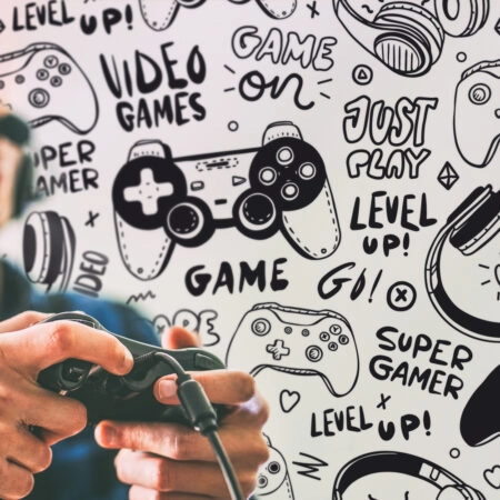 Αυτοκόλλητη Ταπετσαρία τοίχου JUST PLAY - Εφηβικές Ταπετσαρίες Sticky 1
