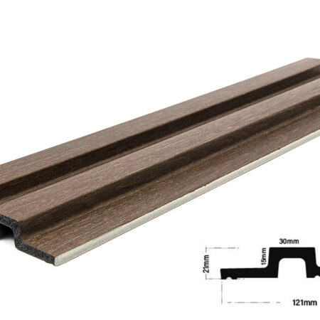 Διακοσμητικό panel τοίχου  με 3D πηχακια 08 RESIDENCE πλατος 12.2cm x υψος 2.90m DARK BROWN OAK - Πανελ τοίχου με 3D πηχάκια Sticky 3