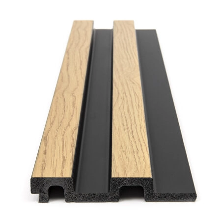 Διακοσμητικό panel τοίχου με 3D πηχακια F4 RESIDENCE πλατος 12.2cm x υψος 2.90m NAT.OAK/BLACK - Πανελ τοίχου με 3D πηχάκια Sticky 2