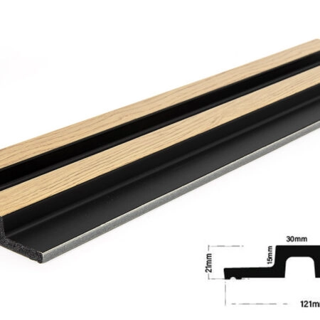 Διακοσμητικό panel τοίχου με 3D πηχακια F4 RESIDENCE πλατος 12.2cm x υψος 2.90m NAT.OAK/BLACK - Πανελ τοίχου με 3D πηχάκια Sticky 3
