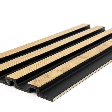 Διακοσμητικό panel τοίχου με 3D πηχακια F4 RESIDENCE πλατος 12.2cm x υψος 2.90m NAT.OAK/BLACK - Πανελ τοίχου με 3D πηχάκια Sticky 4