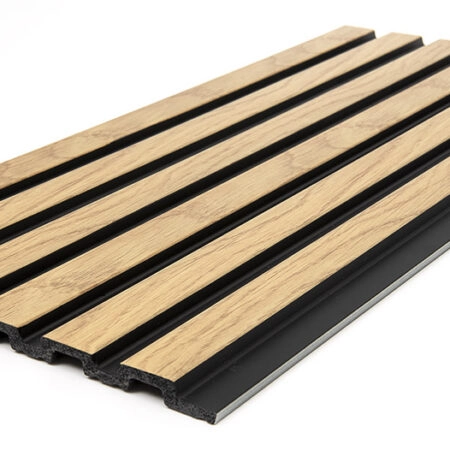 Διακοσμητικό panel τοίχου με 3D πηχακια F4 PIANO πλατος 12.2cm x υψος 2.90m NAT.OAK/BLACK - Πανελ τοίχου με 3D πηχάκια Sticky 4