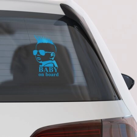 Αυτοκολλητο Αυτοκινητου BABY PUNK ON BOARD - Αυτοκόλλητα Baby on board Sticky 1