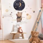 Aυτοκόλλητο Τοίχου BEAR SPACE AIR BALLOON
