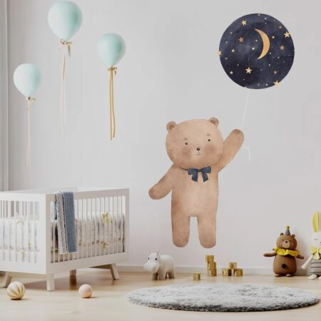 Αυτοκόλλητο Τοίχου BEAR WITH STAR BALLOON