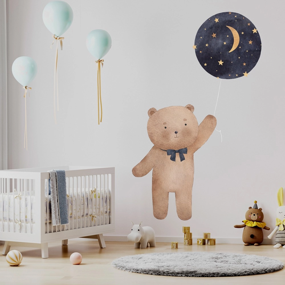 Αυτοκόλλητο Τοίχου BEAR WITH STAR BALLOON
