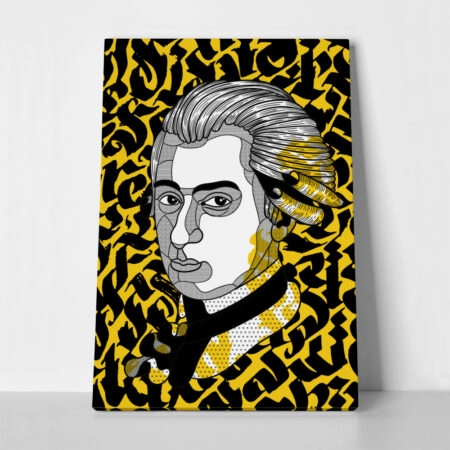 Πινακας σε καμβά GEOMETRIC YELLOW MOZART - Πινακες σε καμβα Sticky 1