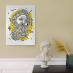 Πινακας σε καμβά GEOMETRIC YELLOW ZEUS