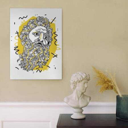 Πινακας σε καμβά GEOMETRIC YELLOW ZEUS