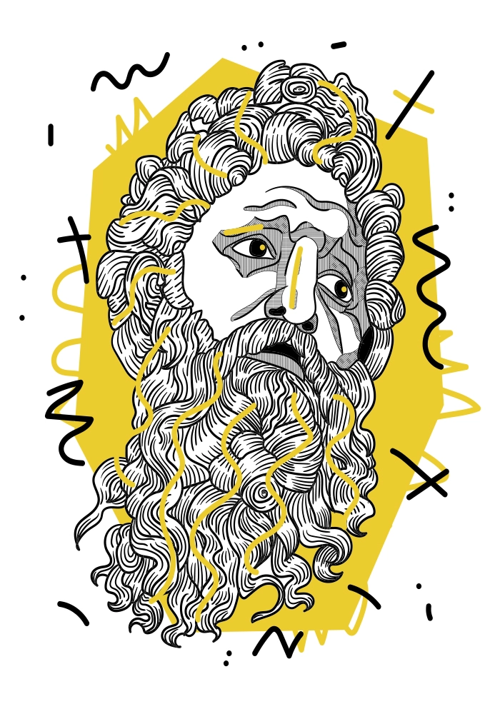 Πινακας σε καμβά GEOMETRIC YELLOW ZEUS