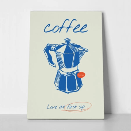 Πινακας σε καμβά HAND DRAWN COFFEE - Food and Drink Sticky 1