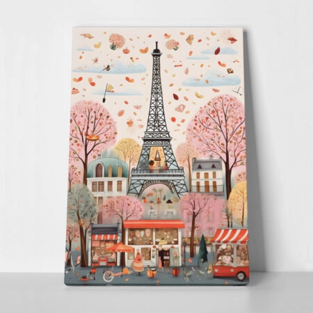 Πινακας σε καμβά HAND DRAWN EIFFEL TOWER - Παρισι Sticky 1