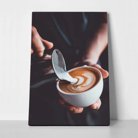 Πινακας σε καμβά LATTE ART COFFEE - Food and Drink Sticky 1