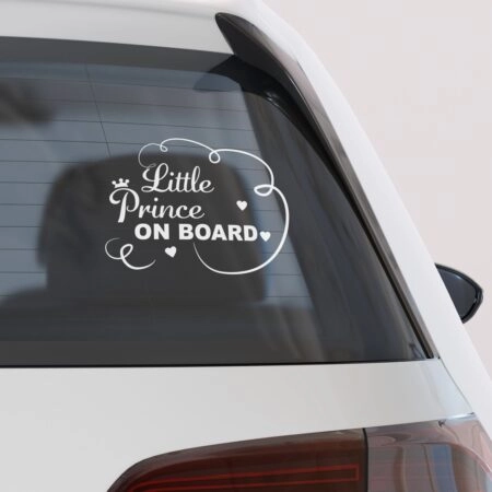 Αυτοκολλητο Αυτοκινητου LITTLE PRINCE ON BOARD - Αυτοκόλλητα Baby on board Sticky 1