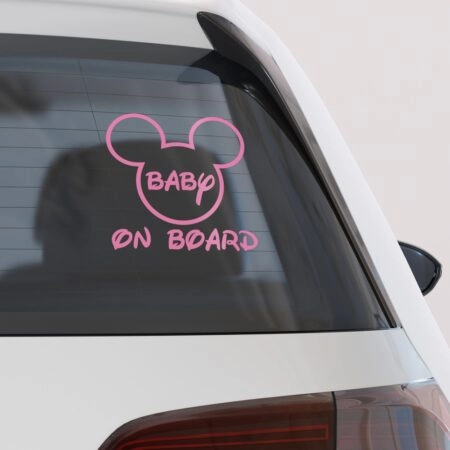 Αυτοκολλητο Αυτοκινητου MICKEY ON BOARD - Αυτοκόλλητα Baby on board Sticky 1