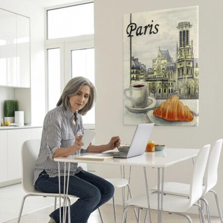 Πινακας σε καμβά PARIS BREAKFAST