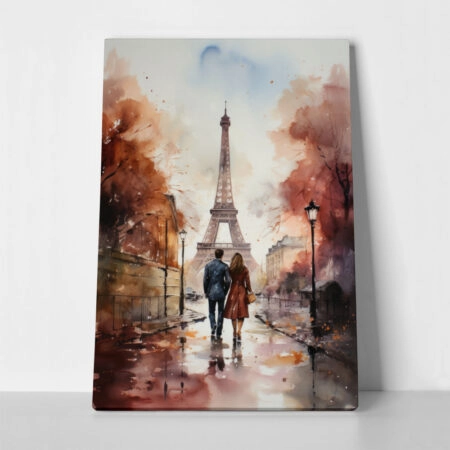 Πινακας σε καμβά PARIS COUPLE PAINTING - Παρισι Sticky 1