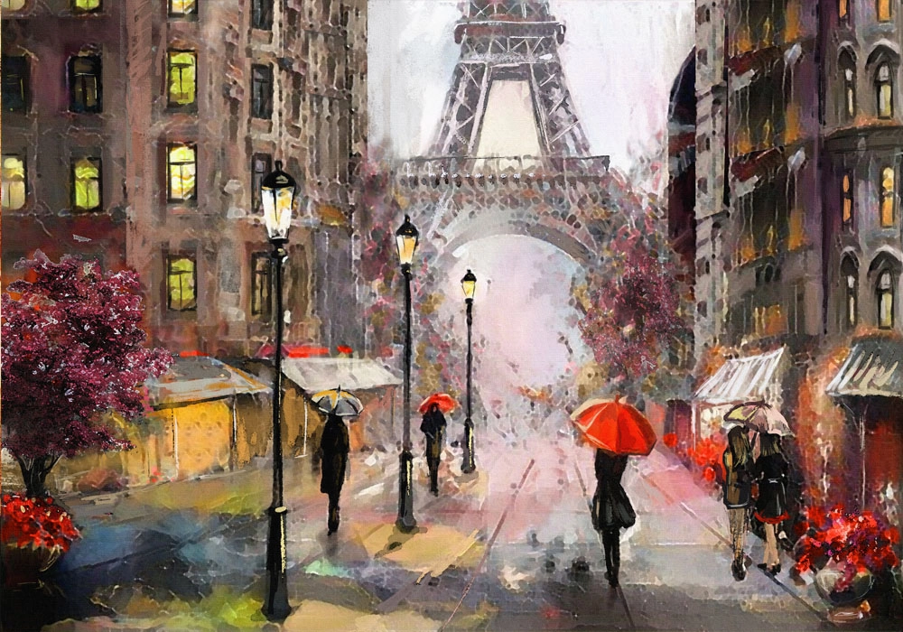 Πινακας σε καμβά PARIS STREET PAINTING
