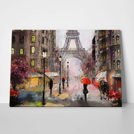 Πινακας σε καμβά PARIS STREET PAINTING - Παρισι Sticky 1