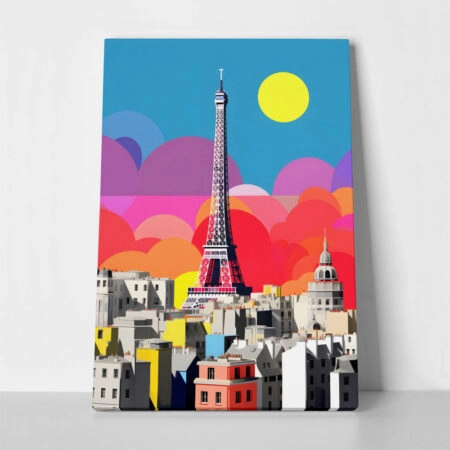 Πινακας σε καμβά POP ART PARIS - Παρισι Sticky 1
