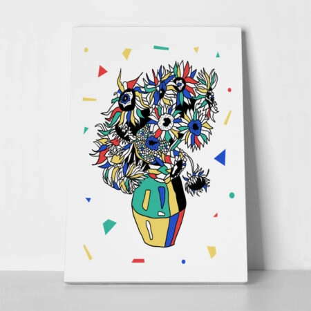 Πινακας σε καμβά POP ART VINCENT SUNFLOWERS - Vincent Van Gogh Sticky 1