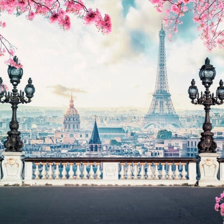 Πινακας σε καμβά ROMANTIC PARIS AT SPRING - Παρισι Sticky 5