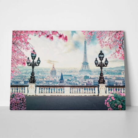 Πινακας σε καμβά ROMANTIC PARIS AT SPRING - Παρισι Sticky 1