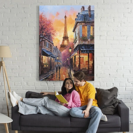 Πινακας σε καμβά ROMANTIC PARIS PAINTING
