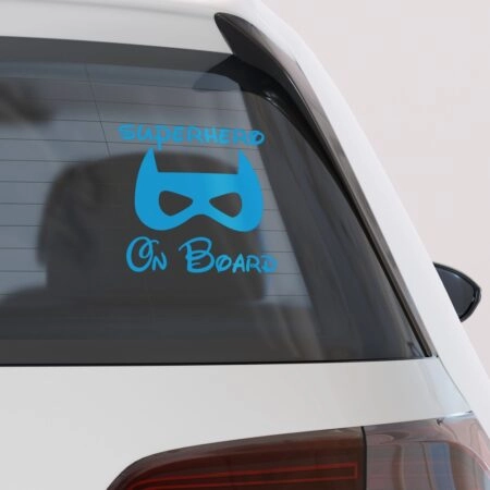 Αυτοκολλητο Αυτοκινητου SUPERHERO ON BOARD 2 - Αυτοκόλλητα Baby on board Sticky 1