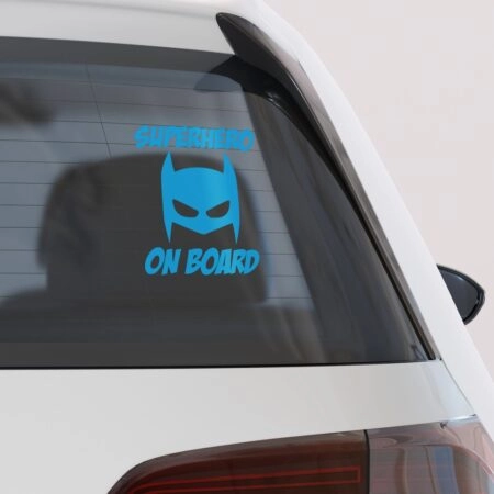 Αυτοκολλητο Αυτοκινητου SUPERHERO ON BOARD 4 - Αυτοκόλλητα Baby on board Sticky 1