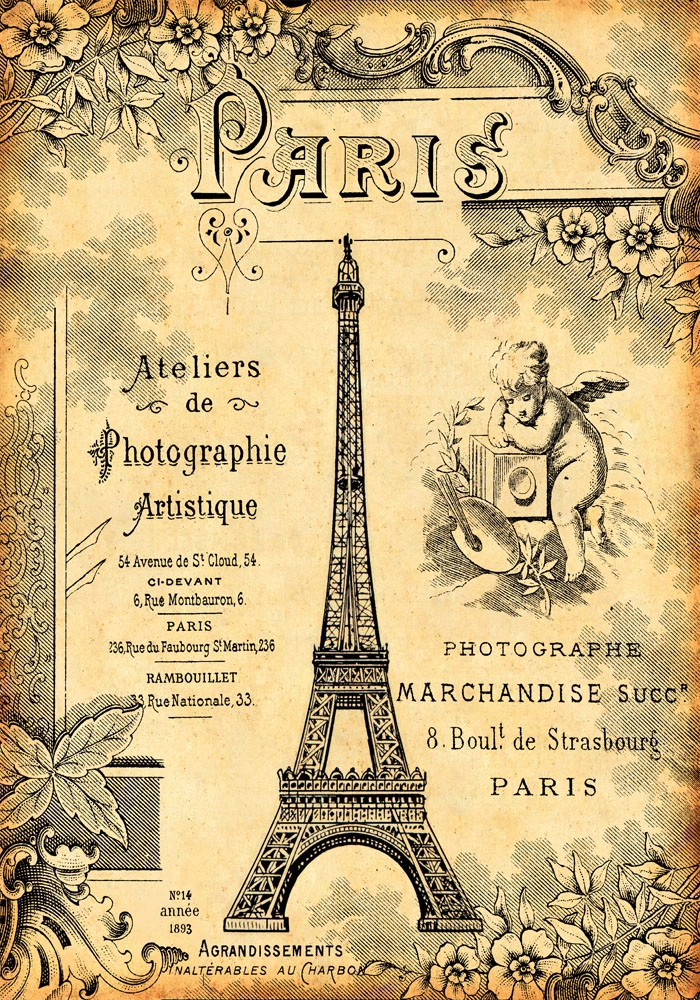 Πινακας σε καμβά VINTAGE PARIS 1900