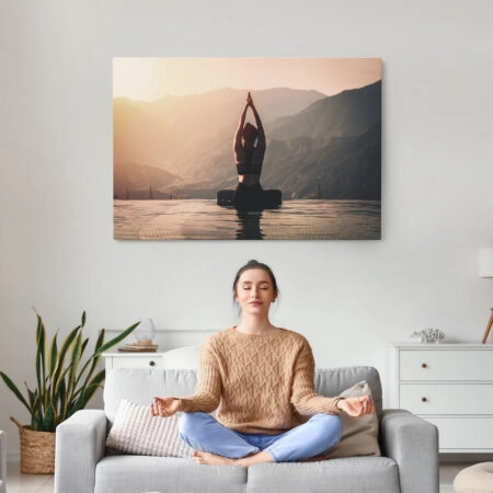 Πινακας σε καμβά YOGA MOUNTAIN PEAK
