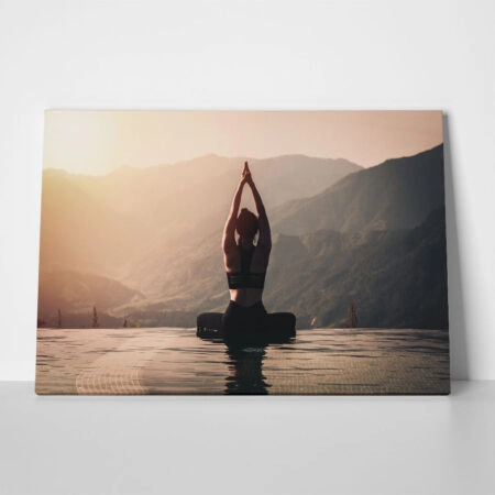 Πινακας σε καμβά YOGA MOUNTAIN PEAK - Αθληματα και Χομπυ Sticky 1